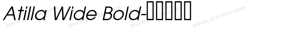 Atilla Wide Bold字体转换